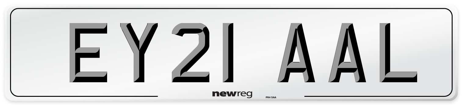 EY21 AAL Number Plate from New Reg